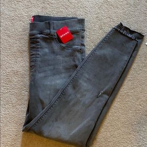 Spanx Vintage Grey Distressed Skinny Jeans